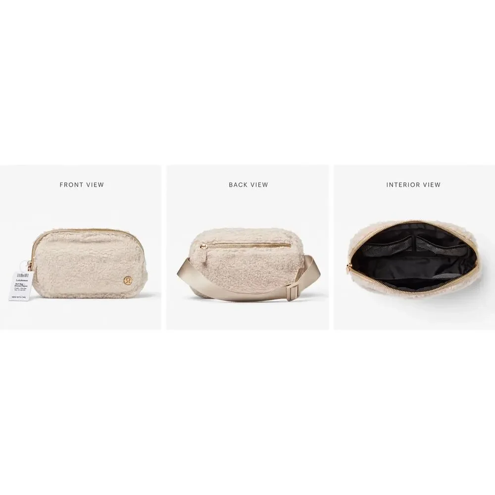 Lululemon Everywhere Belt Bag 1L Sherpa Fleece Cream NWT Crossbody